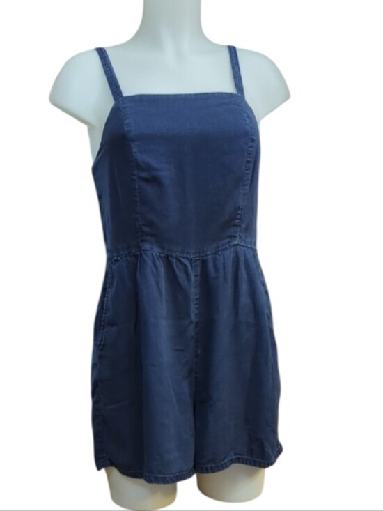 Old Navy Pants - Navy Blue Sleeveless Square-Neck Romper Onesie Size Small